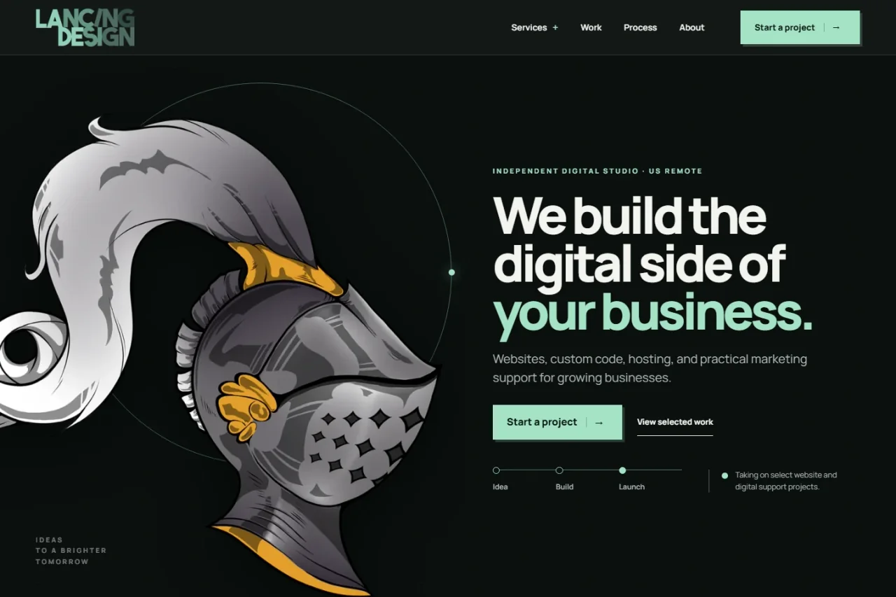 Lancing Design’s responsive agency website